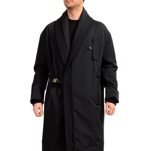 Scuderia Ferrari Fluid Twill Stretch Art Deco Long Insulated Car Coat US S IT 48